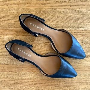 Coach Black D’Orsay Flats